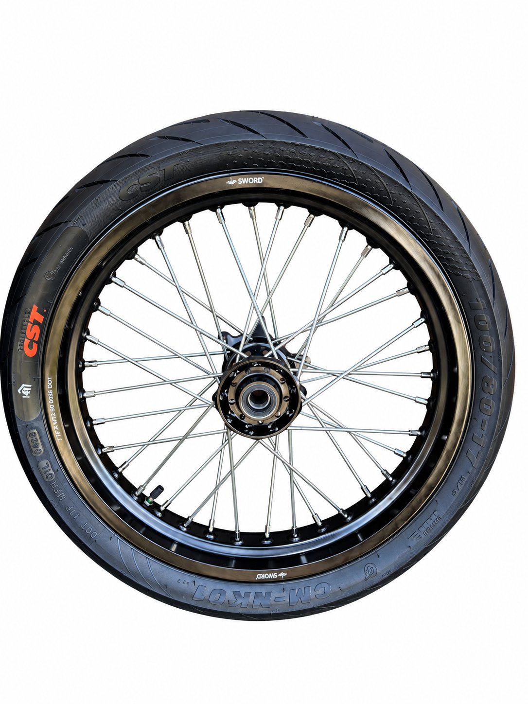 Ultra Bee supermoto wheel reference photo on white background