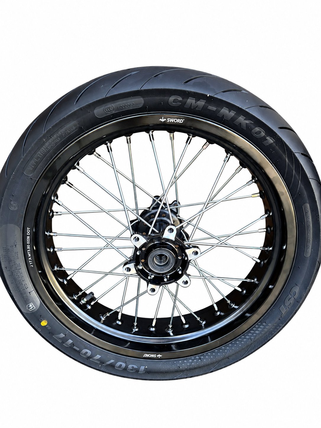Ultra Bee supermoto wheel reference photo on white background